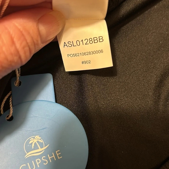 CUPSHE Women's V Neck Criss Cross Backless Rib One Piece Swimsuit Plunge XXL - Picture 10 of 13